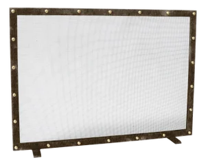 Warm Black Amelia Fireplace Screen Brass
