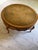 Beautiful Mid-Century Weiman "Heirloom Quality" Round French Provincial Coffee Table With Gold-Tooled Leather Top. Item...