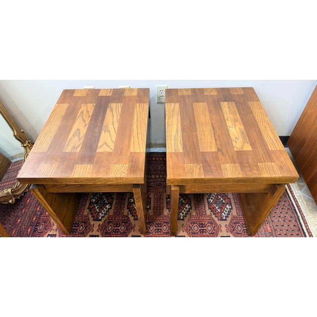Mid 20th Century Pair of Mid Century Brutalist Lane Alta Vista End Tables, Nightstands For Sale - Image 5 of 8