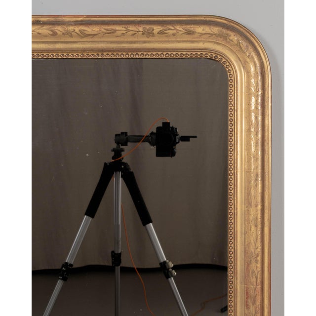 French French Louis Philippe Style Gilded Mirror 33.75"w X 48"h For Sale - Image 3 of 8