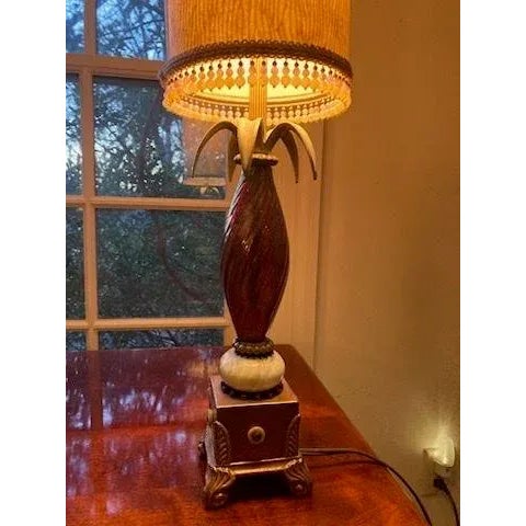 Copper 1990s Multi Media Artistic Table Lamp For Sale - Image 8 of 8