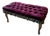 Antique Carved Giltwood Bench in Newly Upholstered Plum Velvet For Sale
