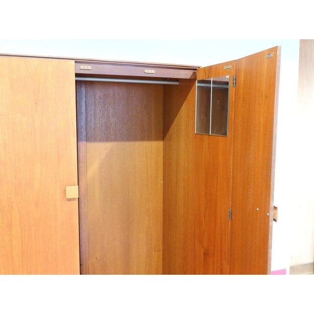 Mid Century Modern Vintage Teak Armoire Wardrobe by G Plan Kofod Larsen For Sale - Image 12 of 13