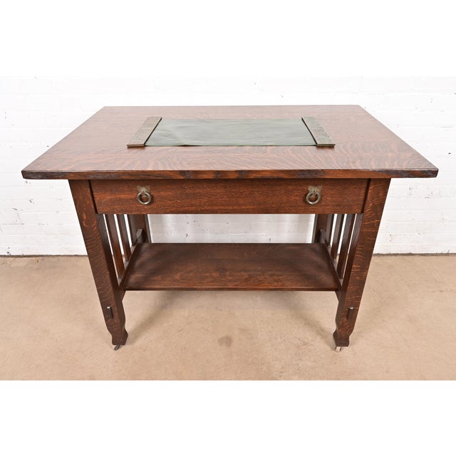 Tiffany Studios New York Zodiac Bronze Blotter Ends With Leather Desk Blotter For Sale - Image 10 of 11