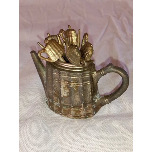 1940s Vintage Cocktail Pick Holder Set- 6 Pieces For Sale In Miami - Image 6 of 6