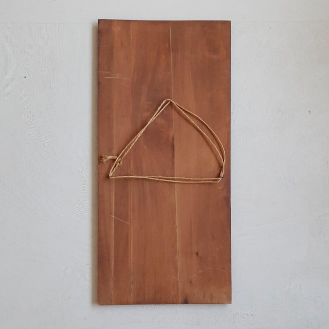 Wood Art Nouveau Pokerwork Wall Panel, 1900s For Sale - Image 7 of 8