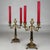 19th Century Antique French Brass and Ebony 2-Light Candelabras, Set of 2 For Sale - Image 3 of 10
