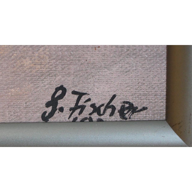 Günter Fischer, Spandau West Station in Berlin, 20th Century, Oil on Canvas, Framed For Sale - Image 6 of 10