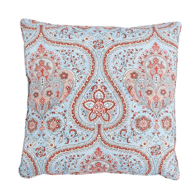 This pillow features Paisley Court with a Self Welt finish. With its alternating, irregular stripes and chevrons, this...