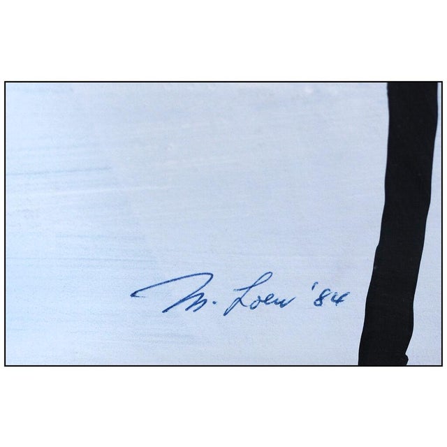 Abstract Expressionism Mid 20th Century Black White And Grey, Michael Loew For Sale - Image 3 of 4