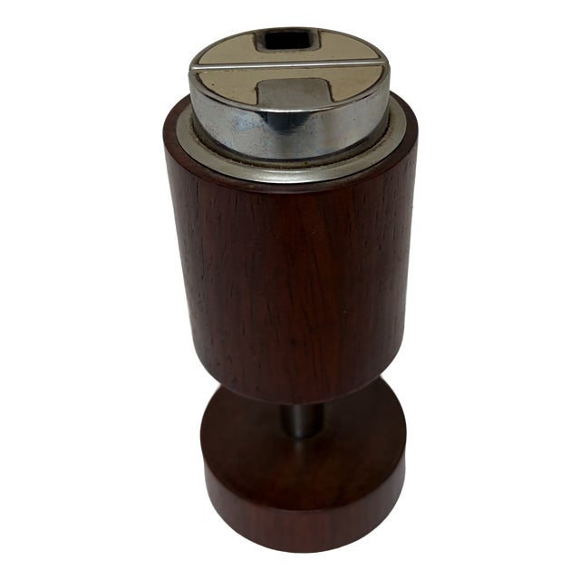Mid-Century Modern Table Lighter in Teak by Sarome, 1960s For Sale