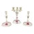 Chinese Bouquet Raspberry Porcelain Candleholders from Herend Hungary, Set of 4 For Sale