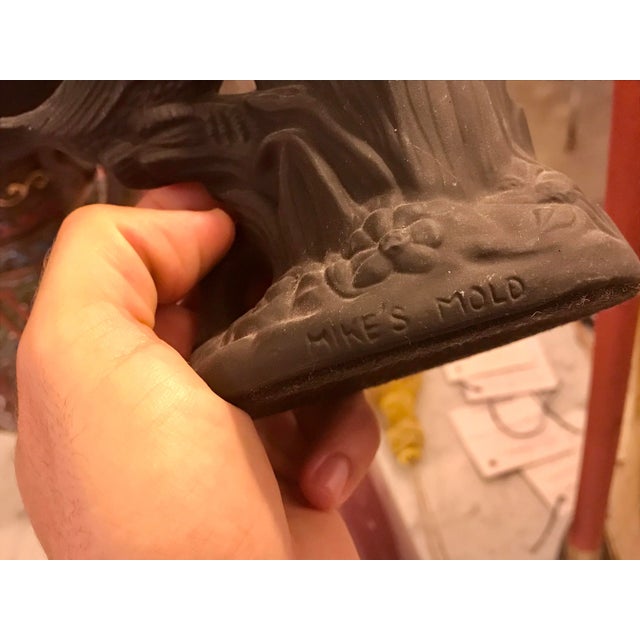 Mid - Century Mikes Mold Black Bisque Ceramic Bird Sculpture For Sale In Miami - Image 6 of 7