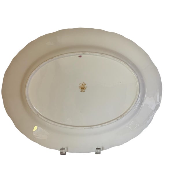 Vintage Hammersley "Queen Anne" Bone China 16" Oval Serving Platter Made in England 1940s-1950s For Sale In Palm Springs - Image 6 of 8