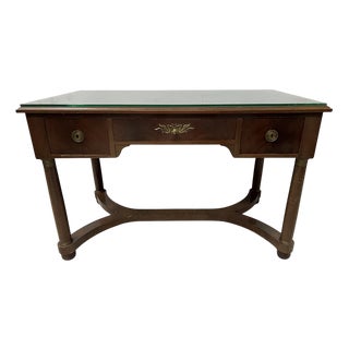 Empire Desk in Mahogany and Veneer, 20th Century For Sale