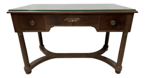 Empire Desk in Mahogany and Veneer, 20th Century