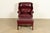 1980s Hancock & Moore Chippendale Wingback Leather Lounge Chair With Ottoman For Sale - Image 5 of 15