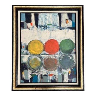 Contemporary Original Abstract Painting by Stephen Heigh “Paint Cans” For Sale