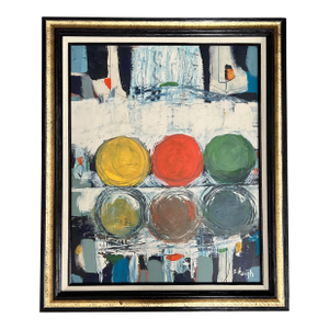 Contemporary Original Abstract Painting by Stephen Heigh “Paint Cans”