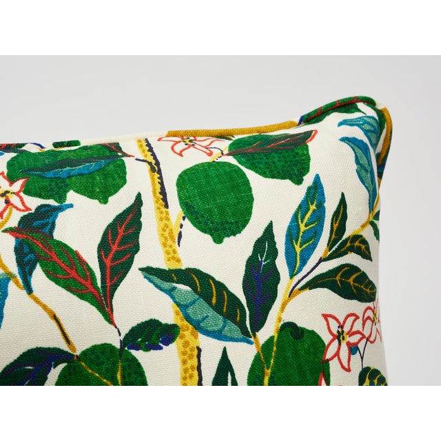 Contemporary Schumacher Double-Sided Pillow in Citrus Garden Primary Linen Print For Sale - Image 3 of 8