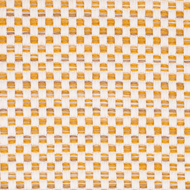Schumacher SAMPLE - Schumacher Pacifica Indoor/Outdoor Fabric In Maize For Sale - Image 4 of 4