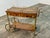 Italian Burl Wood and Brass Bar Cart, 1950s For Sale - Image 14 of 15