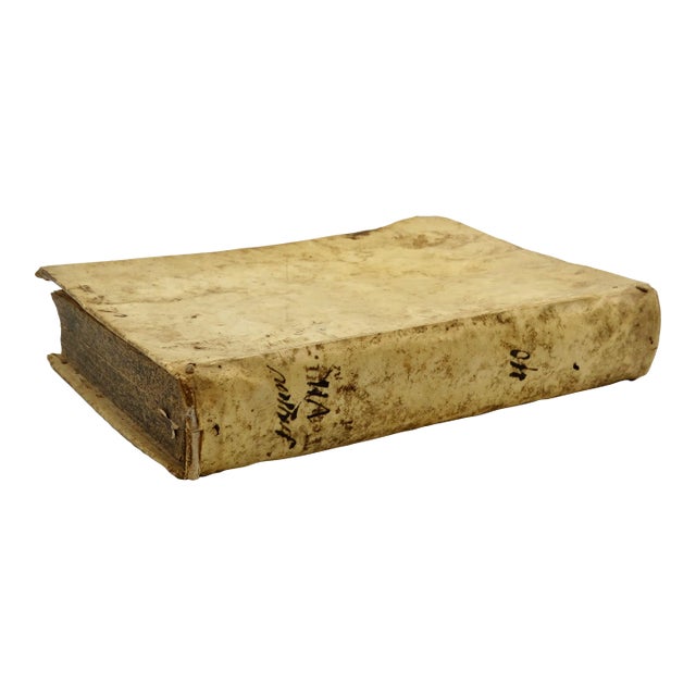 18th-Century Italian Vellum Volume Book For Sale