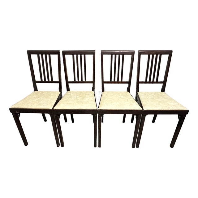 Vintage Mid 20th Century Leg-O-Matic Folding Chairs- Set of 4 For Sale