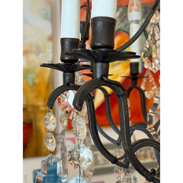 Badari Lighting Eighteen-Light Crystal Chandelier, Vintage For Sale - Image 10 of 12