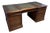Large Mahogany Desk with Green Leather Top, 1990s For Sale