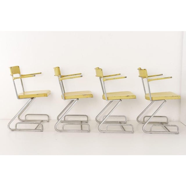 Stacking Chairs after Flora Steiger-Crawford, Switzerland, 1940, Set of 4 For Sale - Image 5 of 12
