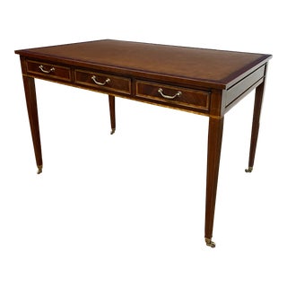 Leighton Hall Hepplewhite Mahogany Writing Desk - Showroom Sample For Sale