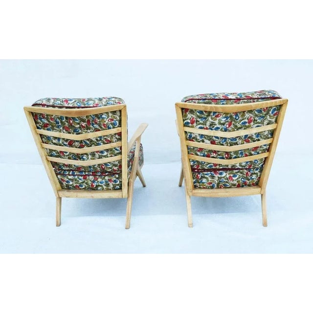 Set of Italian Beech Armchairs, 1950s For Sale - Image 4 of 6