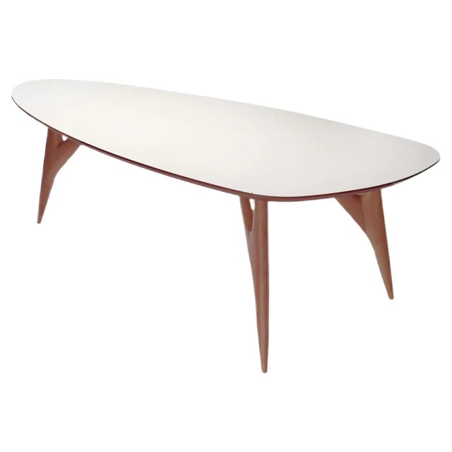 Large Ted One White Dining Table by Kathrin Charlotte Bohr for Greyge For Sale