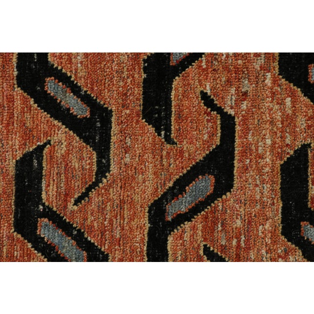 Rug & Kilim Rug & Kilim’s Modern Tiger Pictorial Rug Design in Burnt Orange and Blue For Sale - Image 4 of 7
