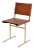 Classic Brown and Brass Memento Chair by Jesse Sanderson For Sale
