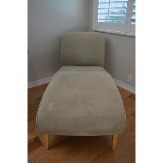 Contemporary Sage Green Chaise Lounge Chairish