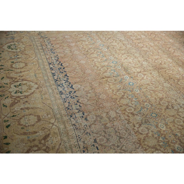 Vintage Distressed Tabriz Carpet - 10'9" X 17'10" For Sale - Image 9 of 12