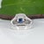 2Ct Gia Certified Ceylon Sapphire Estate Ring With Natural Diamonds in Platinum, Size 4.75 For Sale - Image 9 of 10