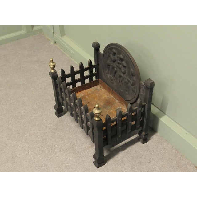 Gothic Style Free-Standing Fire Basket, 1920 For Sale - Image 6 of 7