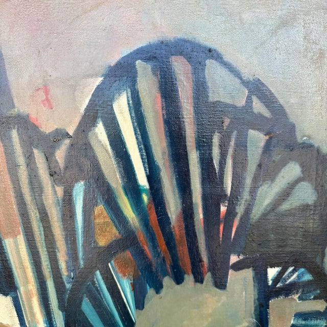 Mid 20th Century Framed Abstract Painting by Rolf P. Velmin For Sale - Image 4 of 12