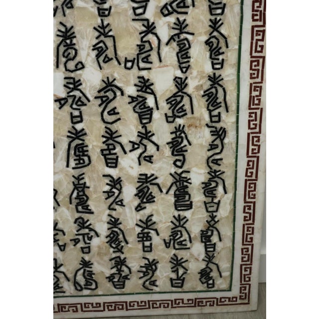 Vintage Monumental Carved Stone Inscription Wall Panel With Greek Key Border For Sale In Raleigh - Image 6 of 8