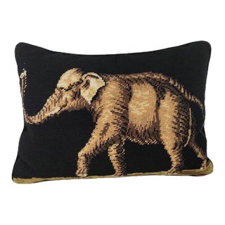 Needlepoint Elephant Back Pillow For Sale