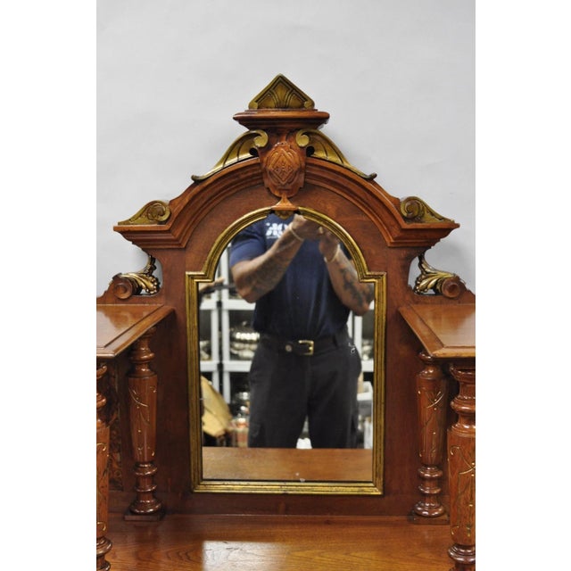 Mid 19th Century Antique Victorian Burl Walnut Slant Front Secretary Writing Desk With Mirror For Sale - Image 5 of 18