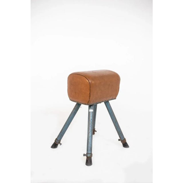 Brown Leather and Varnished Iron Italian Exercise Horse For Sale - Image 6 of 6