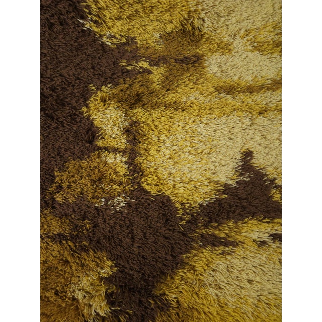 1970s Mid-Century Modern Olive Green Rug in Wool, Germany, 1970s For Sale - Image 5 of 9