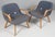 Johannes Foersom & Peter Hjorth-Lorentzen for Erik Jørgensen. Lounge Chair with wool from Kvadrat, buttons of tan full...