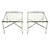 Chromed Steel Faux Bamboo X-Stretcher End Tables - a Pair For Sale - Image 9 of 9