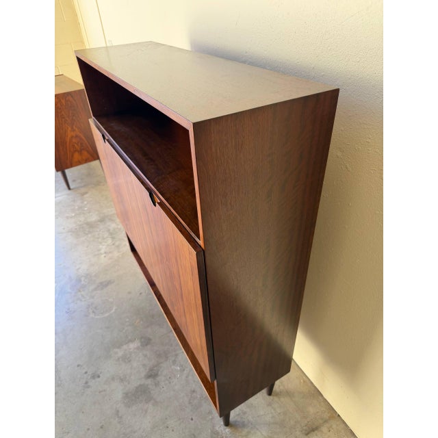 Vintage Danish Rosewood Drop Front Cabinet by Bramin – Mid Century Modern Bar For Sale - Image 10 of 10