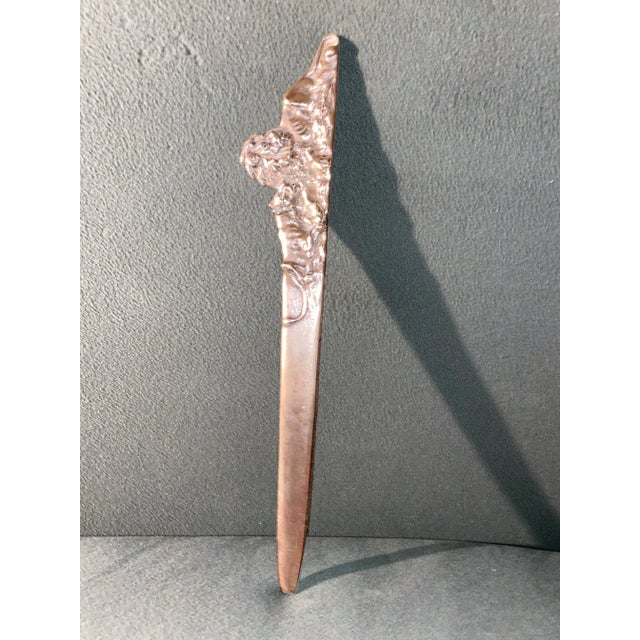 Antique Bronze. Antique Bronze Letter Opener For Sale - Image 10 of 10